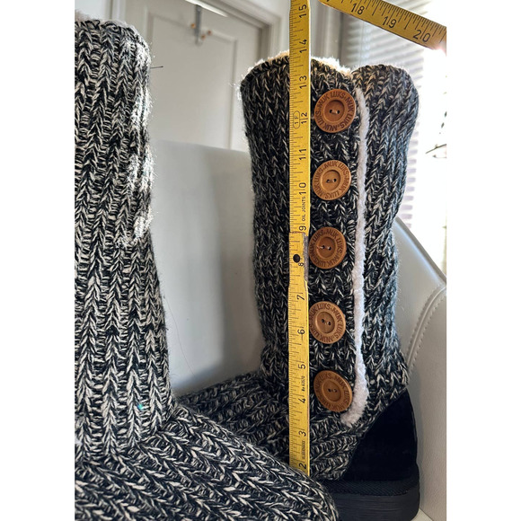 Muk Luks Women's Malena Marl Crochet Button Up Winter Boots Sz. 7 - Picture 2 of 8